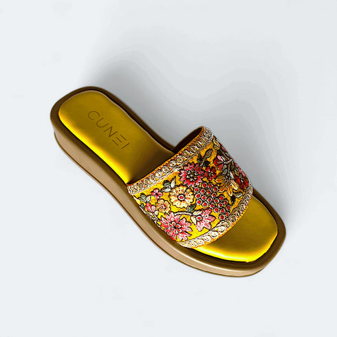 Festive Yellow Floral Slider - cunei